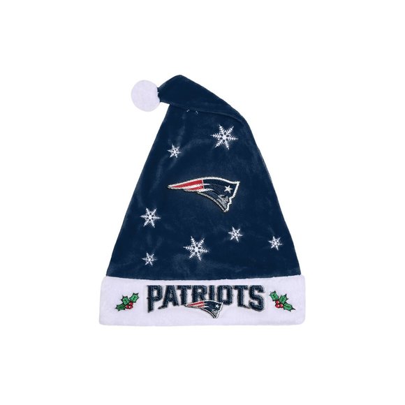 New England Patriots NFL Holiday Forever Santa Hat - Picture 1 of 1
